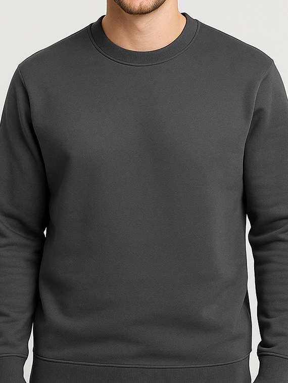 men solid long sleeve regular fit sweatshirt - 22227249 -  Standard Image - 4
