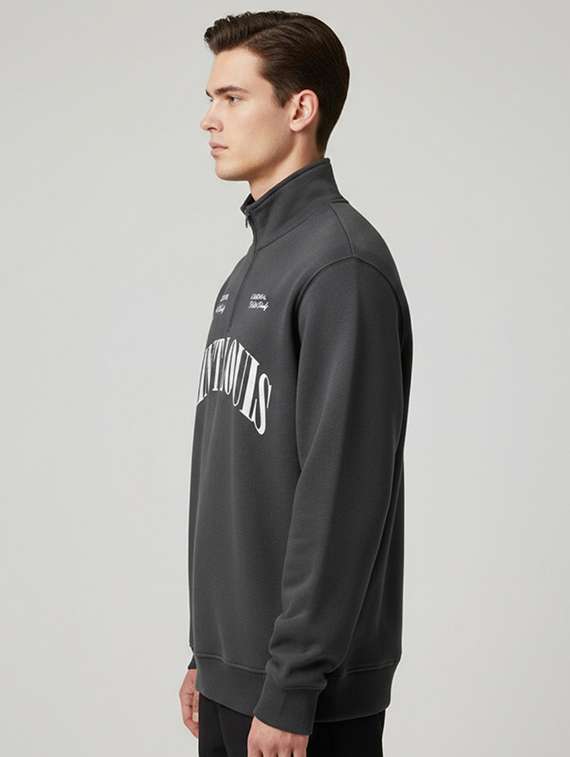 Men Front Print Long Sleeve Regular Fit Sweatshirt - 22227277 -  Standard Image - 1
