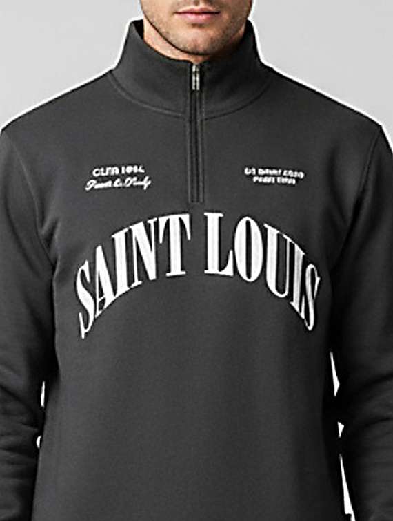 Men Front Print Long Sleeve Regular Fit Sweatshirt - 22227277 -  Standard Image - 4
