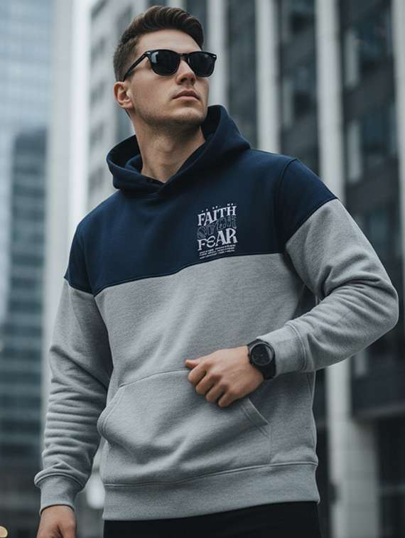 men color block long sleeve regular fit sweatshirt - 22227295 -  Standard Image - 1