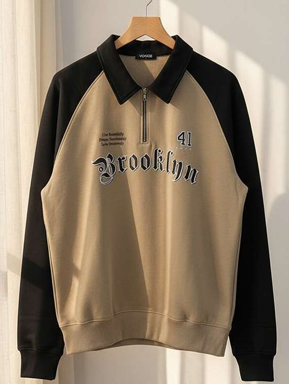 men color block long sleeve regular fit sweatshirt - 22227310 -  Standard Image - 4