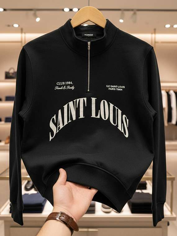 men front print long sleeve regular fit sweatshirt - 22227325 -  Standard Image - 4