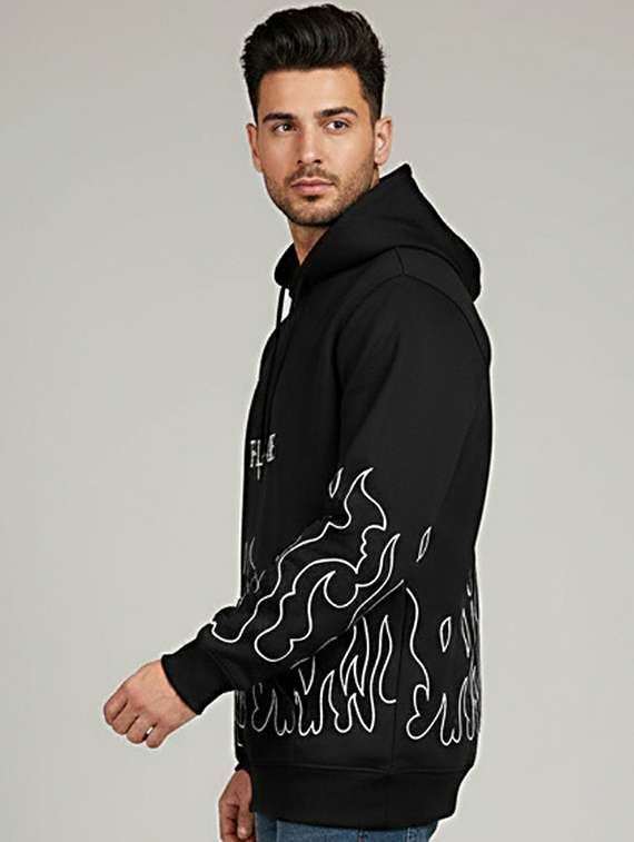 Men Front Print Long Sleeve Regular Fit Sweatshirt - 22227332 -  Standard Image - 1