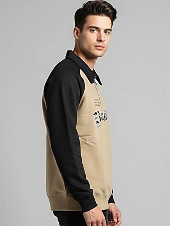 men color block long sleeve regular fit sweatshirt - 22227335 -  Standard Image - 1