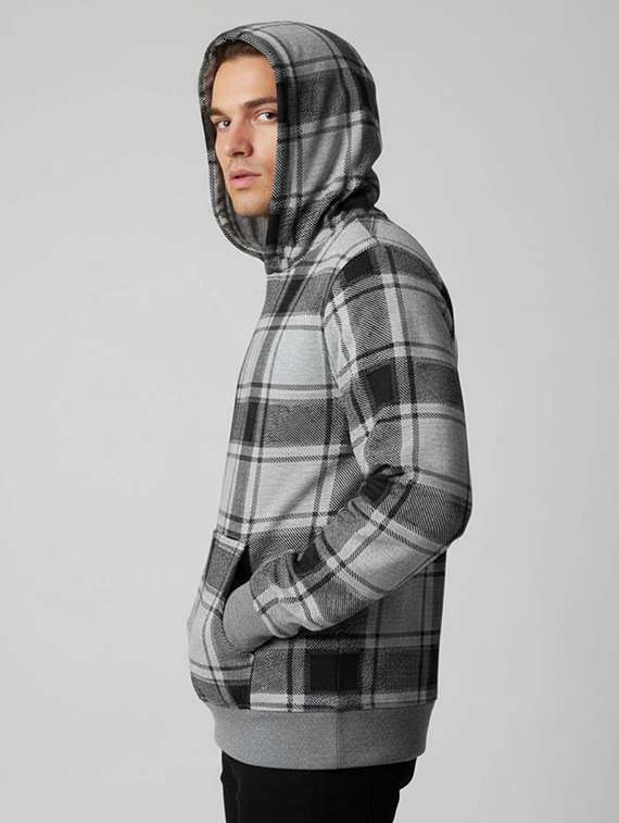 Grey Fleece Striped Sweatshirt - 22227341 -  Standard Image - 1