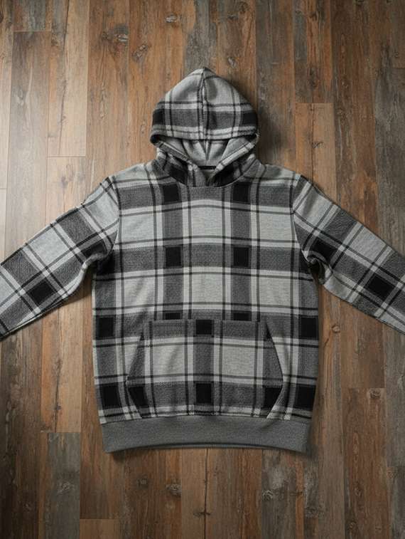 Grey Fleece Striped Sweatshirt - 22227341 -  Standard Image - 4