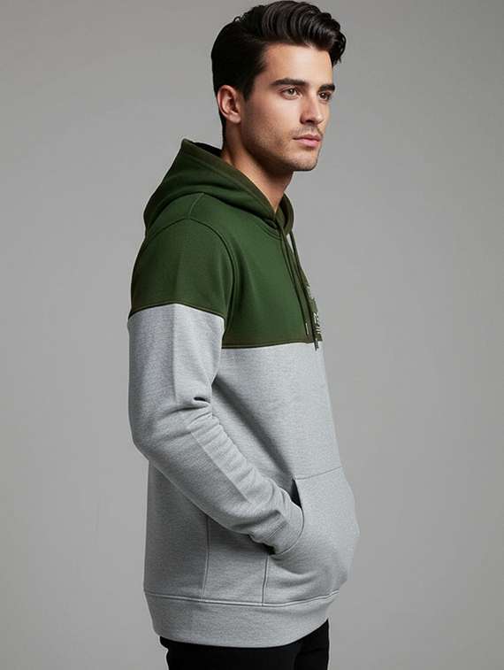 men color block long sleeve regular fit sweatshirt - 22227346 -  Standard Image - 1