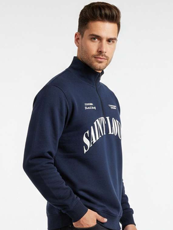 men front print long sleeve regular fit sweatshirt - 22227351 -  Standard Image - 1