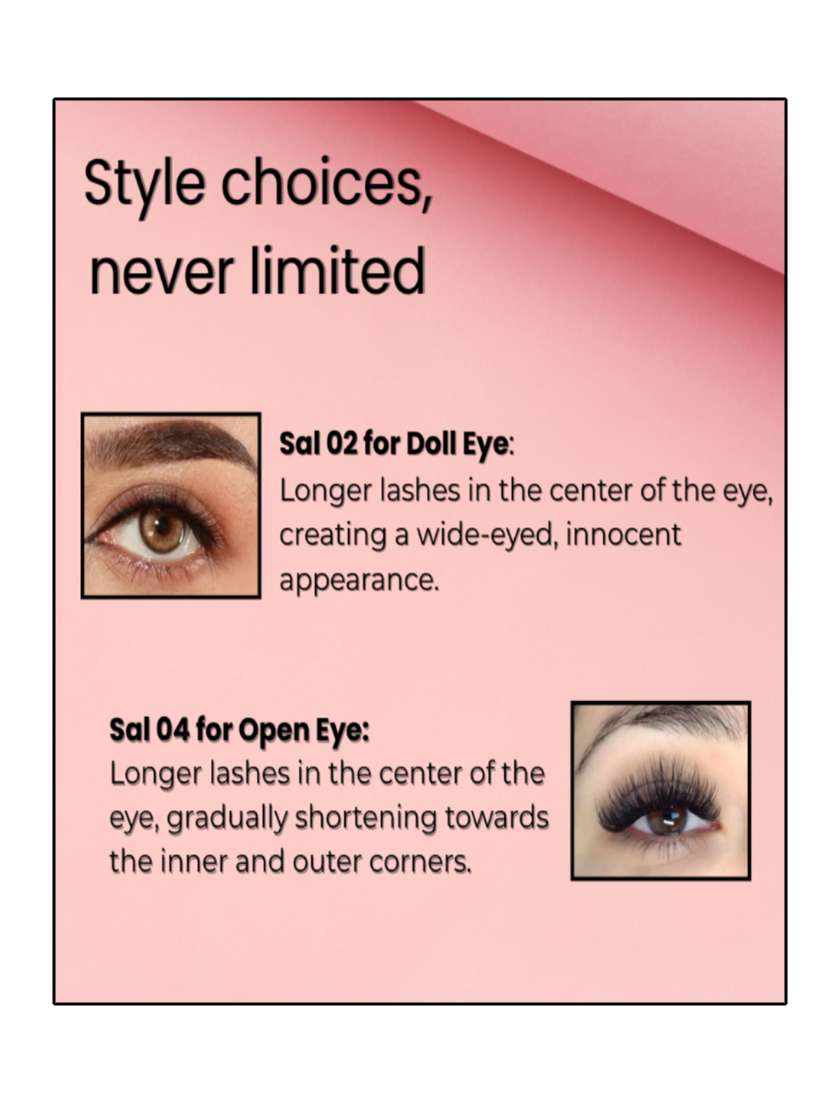 bobi self adhesive eyelashes sa47 outer edge lift bold curved look no glue reusable stick on - 22227354 -  Standard Image - 6