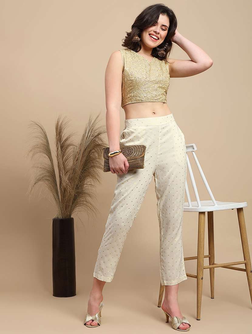 women printed mid rise tapered pant - 22227398 -  Standard Image - 4
