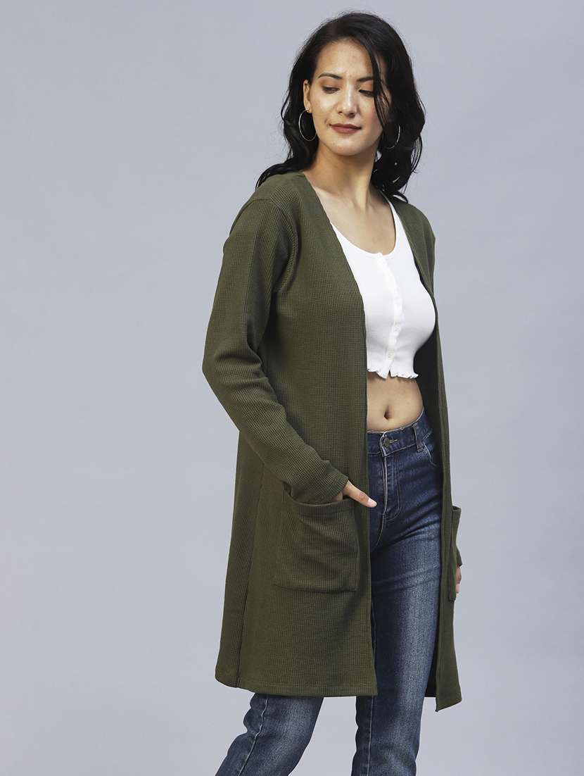 women self designed long sleeve shrug - 22227460 -  Standard Image - 1