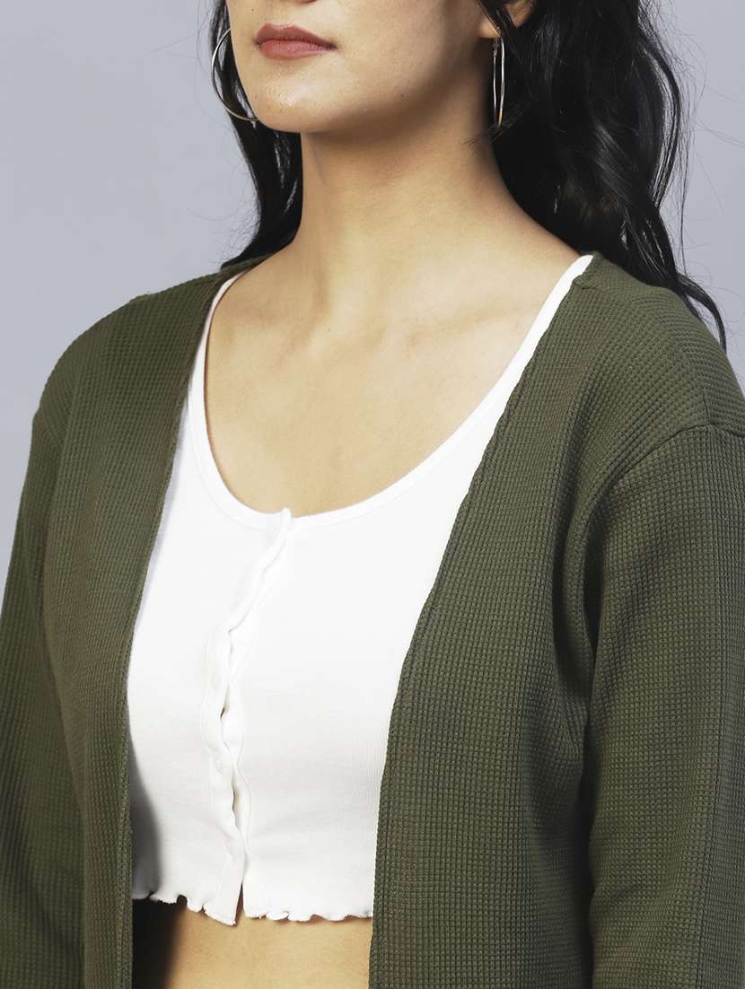 women self designed long sleeve shrug - 22227460 -  Standard Image - 4