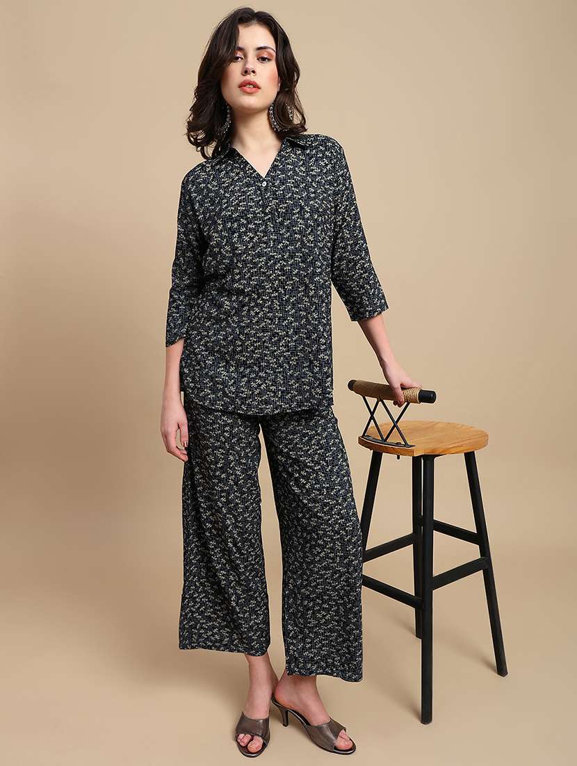 women printed three quarter sleeve a-line ethnic top - 22227481 -  Standard Image - 4