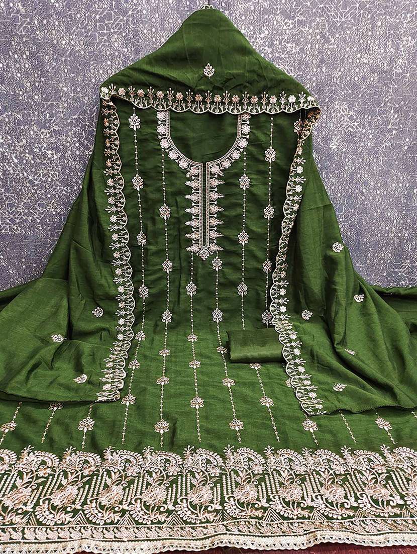 women solid with work unstitched suit set - 22227517 -  Standard Image - 1