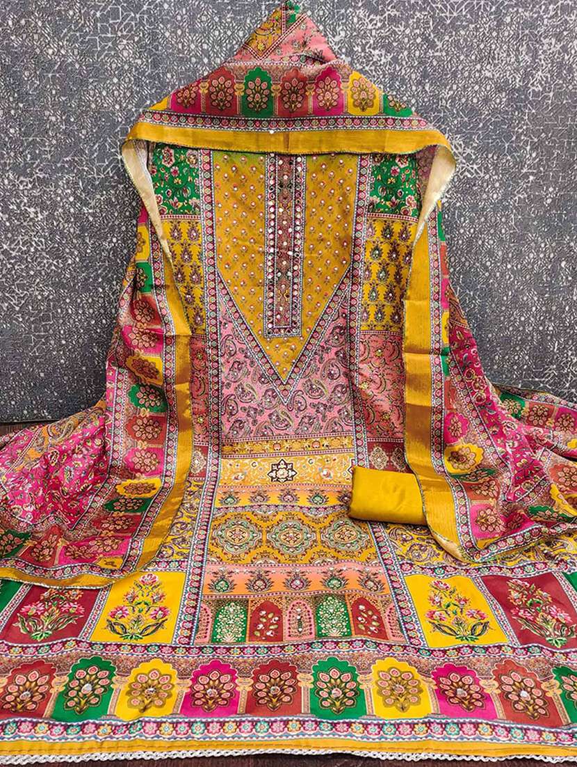 women printed unstitched suit set - 22227523 -  Standard Image - 1