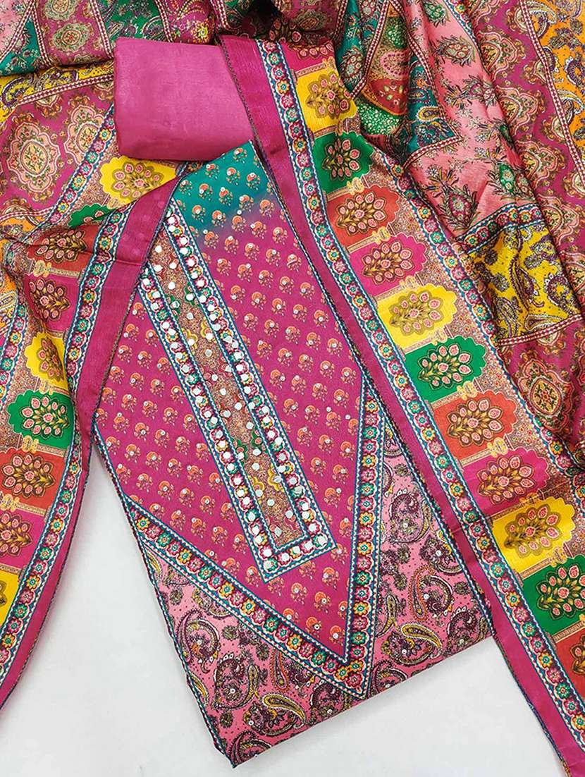 women printed unstitched suit set - 22227524 -  Standard Image - 1