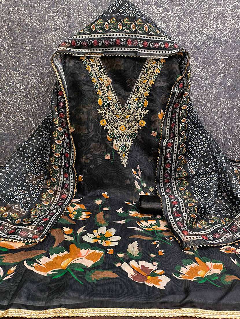 women floral embroidered unstitched suit set - 22227526 -  Standard Image - 1