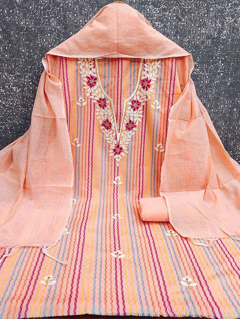 women self design embroidered unstitched suit set - 22227534 -  Standard Image - 1