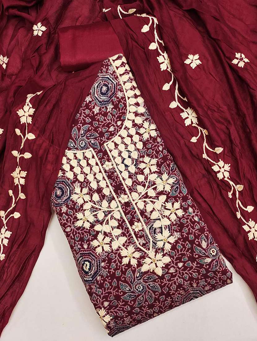 Women Printed Embroidered Unstitched Suit Set - 22227561 -  Standard Image - 1