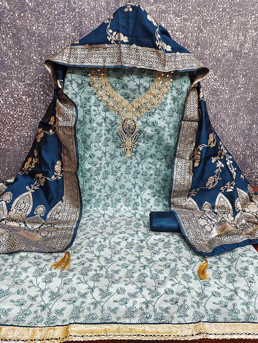 women floral embroidered unstitched suit set - 22227562 -  Standard Image - 1