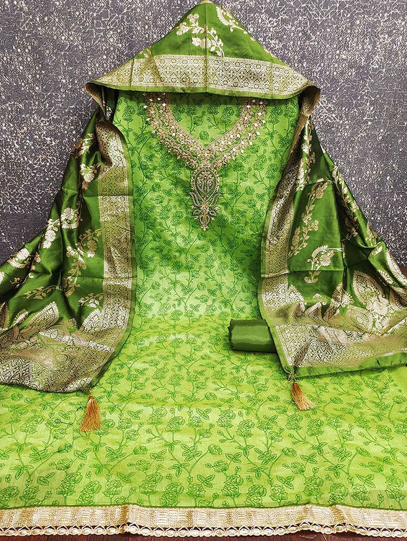 women floral embroidered unstitched suit set - 22227563 -  Standard Image - 1