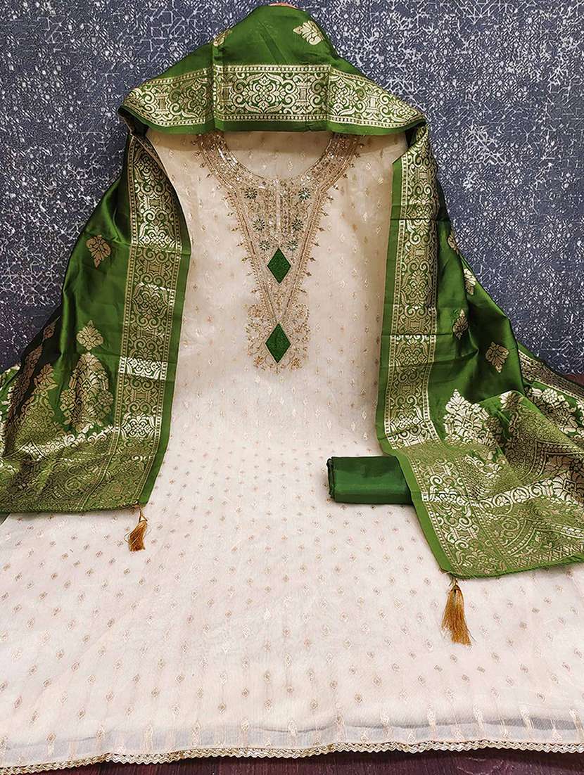 women self design embroidered unstitched suit set - 22227567 -  Standard Image - 1