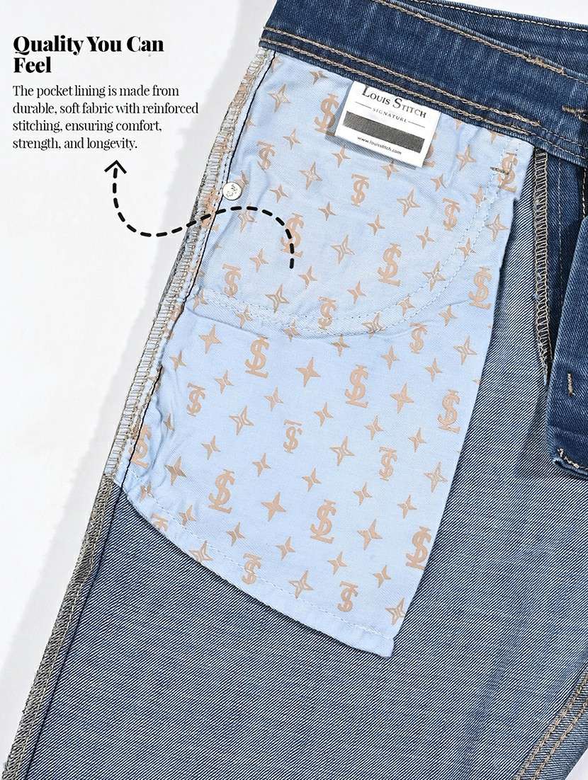 men plain mid rise full length bootcut jeans - 22227584 -  Standard Image - 4