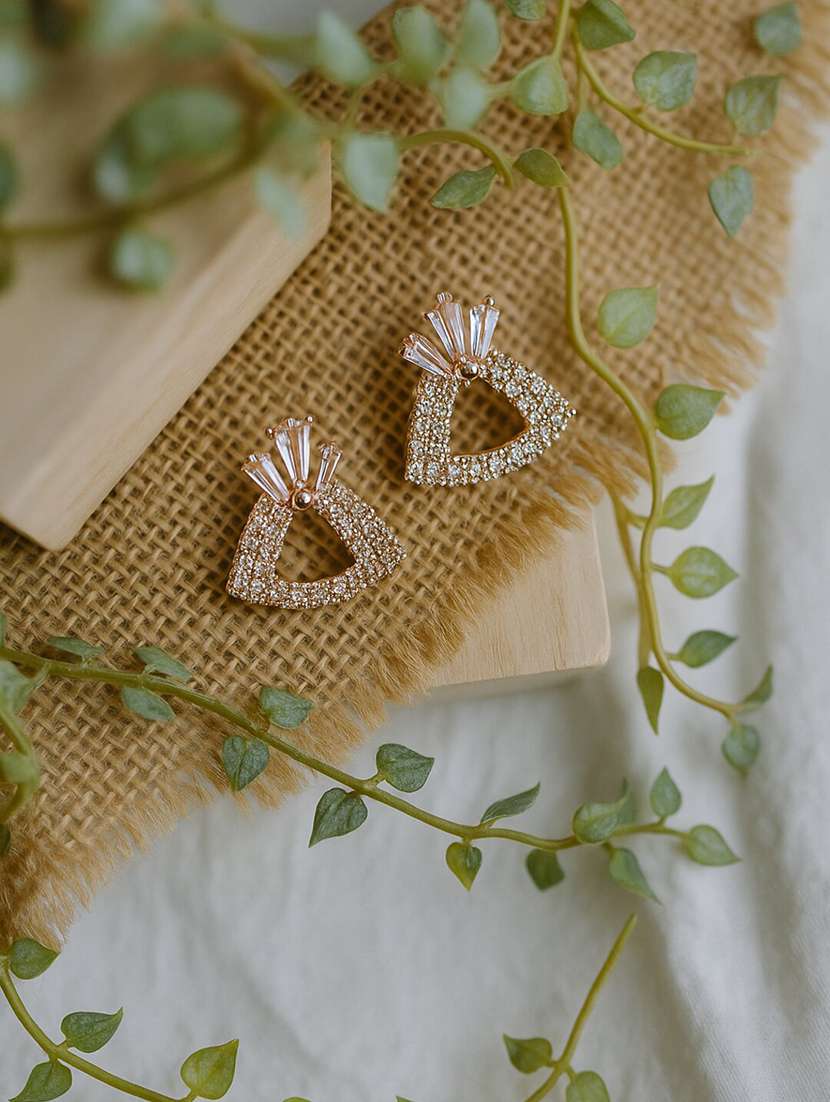 women silver rhinestone stud earrings - 22227614 -  Standard Image - 1