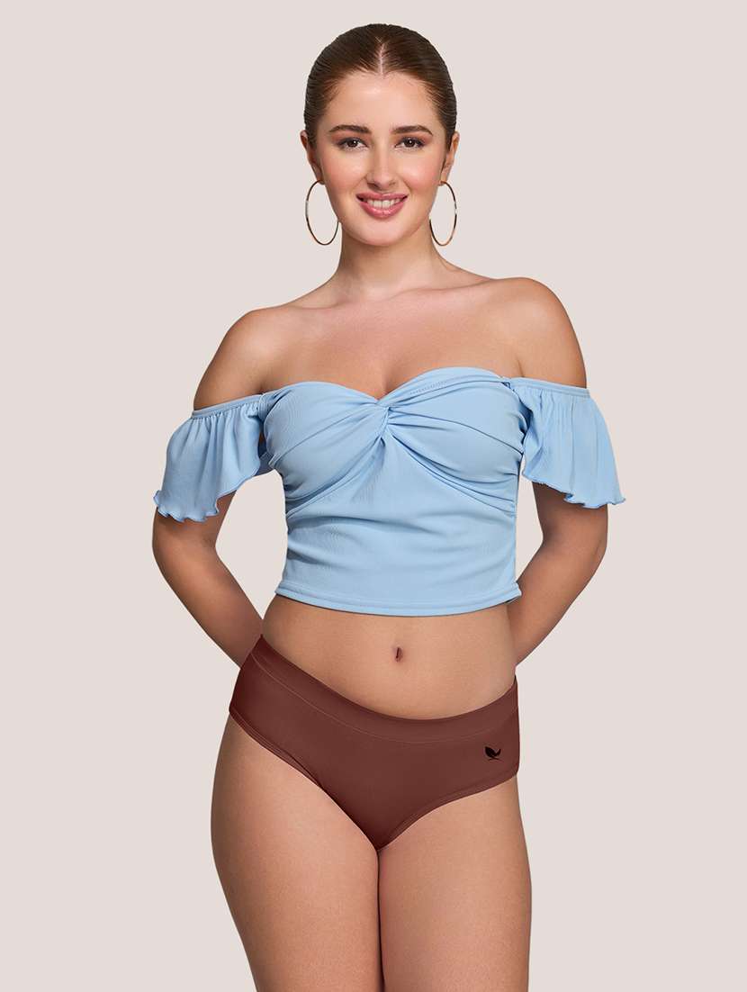 women pack of 2 solid mid rise panty - 22227634 -  Standard Image - 1