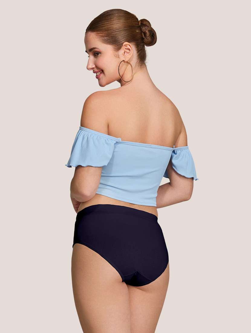 women pack of 3 solid mid rise panty - 22227639 -  Standard Image - 4