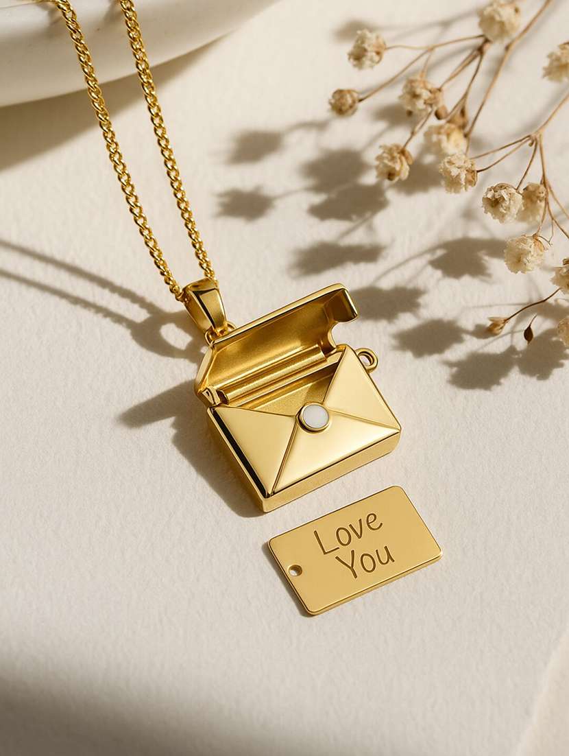 women gold alloy letter pendant  - 22227663 -  Standard Image - 1