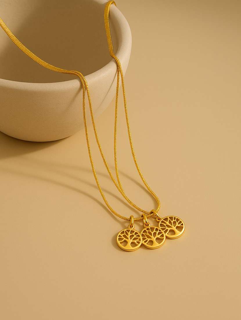 women gold plated dual layered necklace - 22227668 -  Standard Image - 1