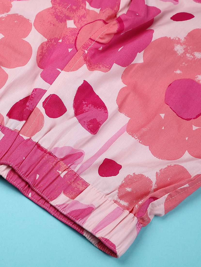 girls floral print top and shorts co-ord set - 22227706 -  Standard Image - 4