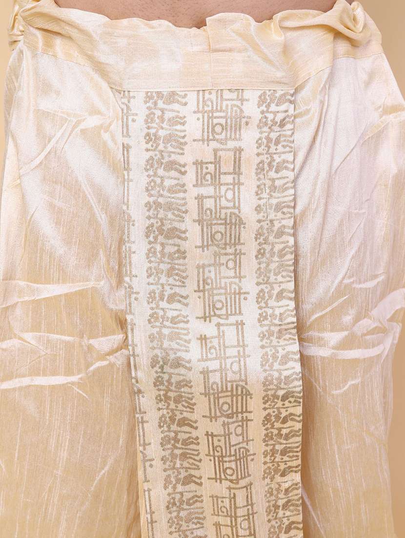 men printed mid rise dhoti - 22227712 -  Standard Image - 4