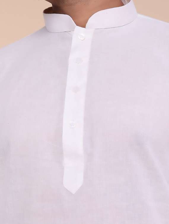 men solid mandarin neck long kurta - 22227753 -  Standard Image - 4