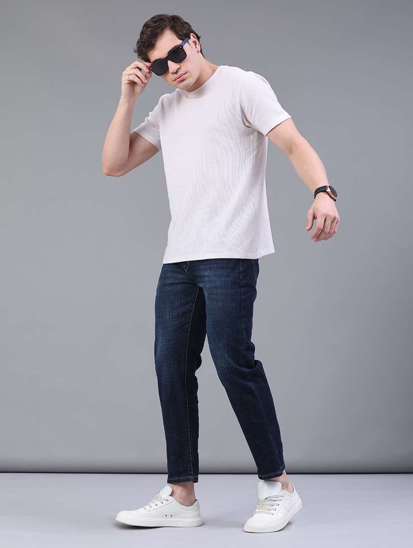 men washed mid rise ankle length jeans - 22227870 -  Standard Image - 4