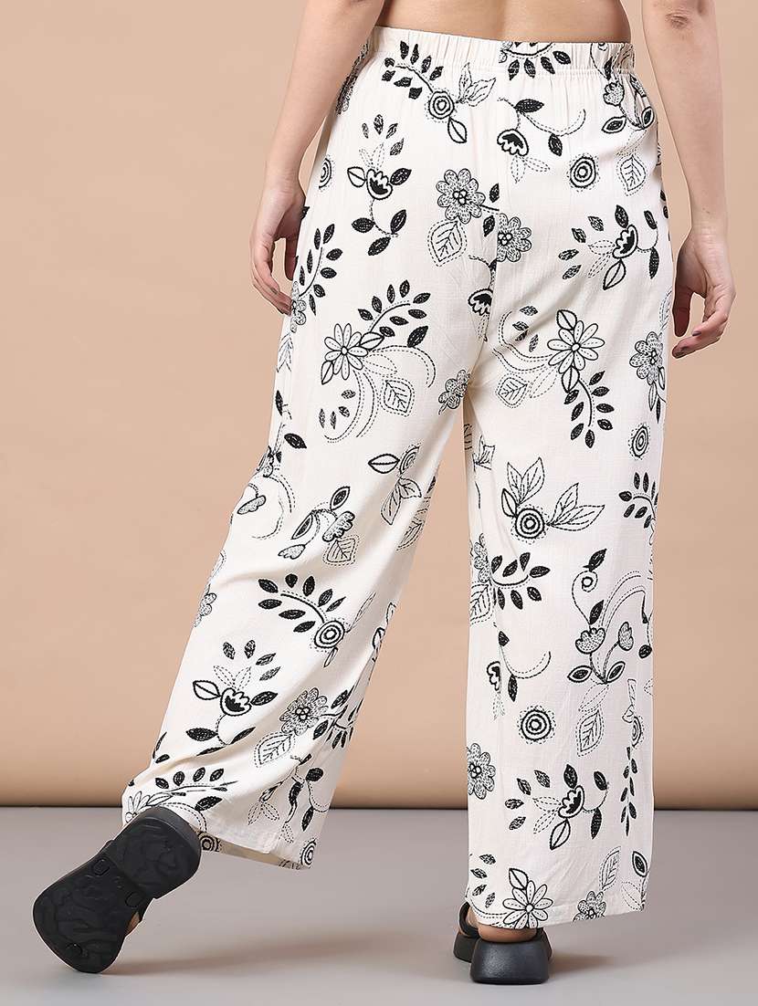 women floral high rise palazzo - 22227880 -  Standard Image - 1