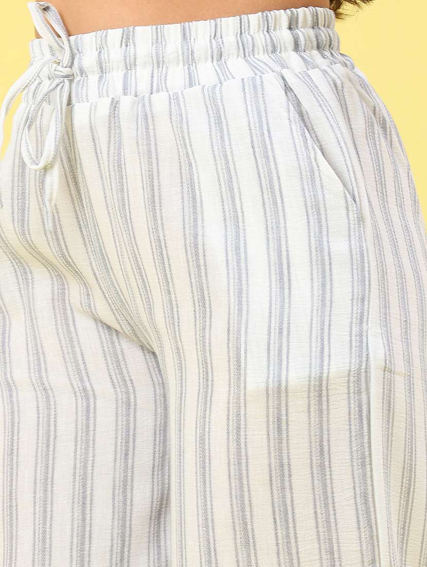 women striped high rise palazzo - 22227930 -  Standard Image - 4