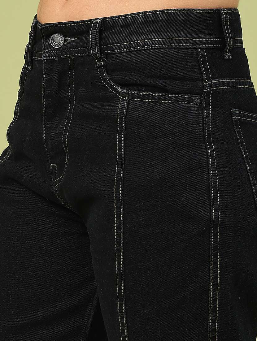 women solid mid rise bootcut jeans - 22227973 -  Standard Image - 1