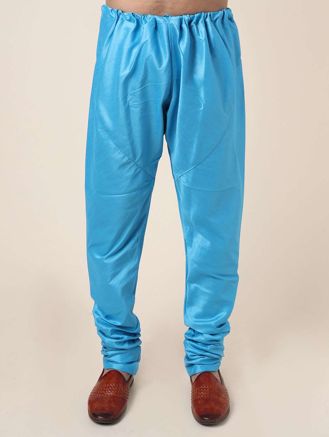 men solid long sleeve kurta churidar ethnic wear set - 22228004 -  Standard Image - 4