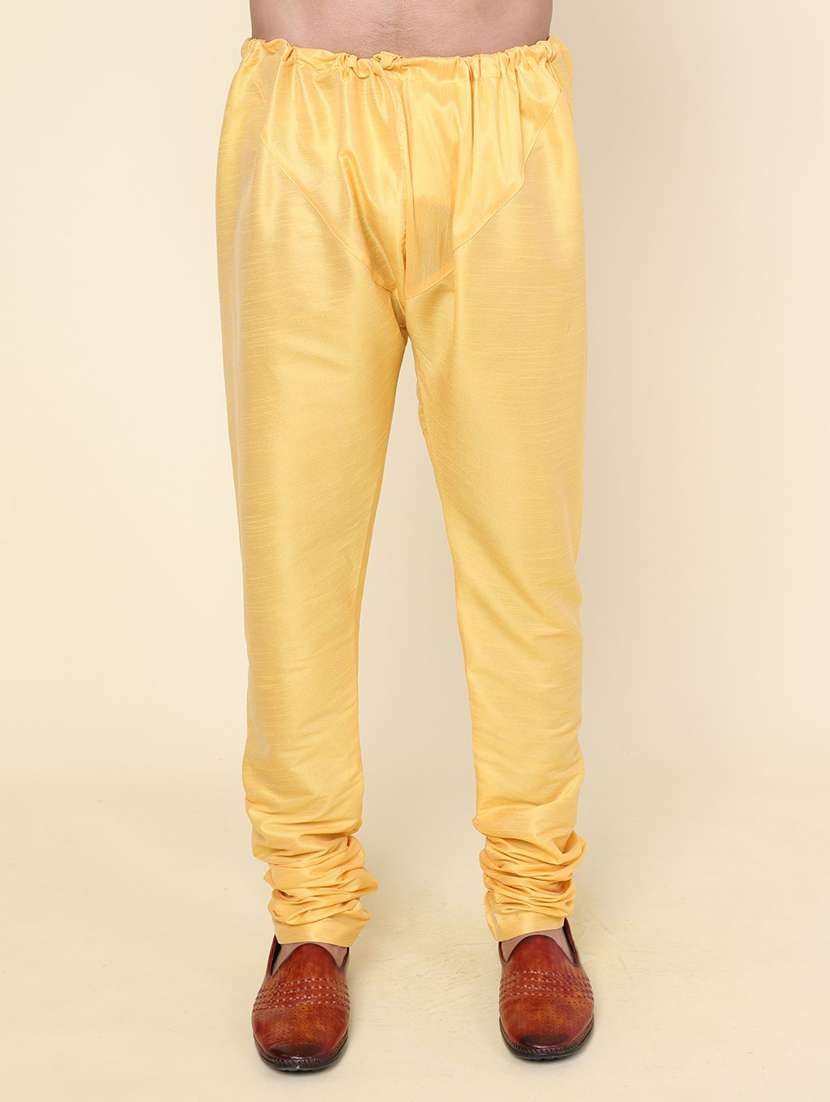 men solid long sleeve kurta churidar ethnic wear set - 22228007 -  Standard Image - 4