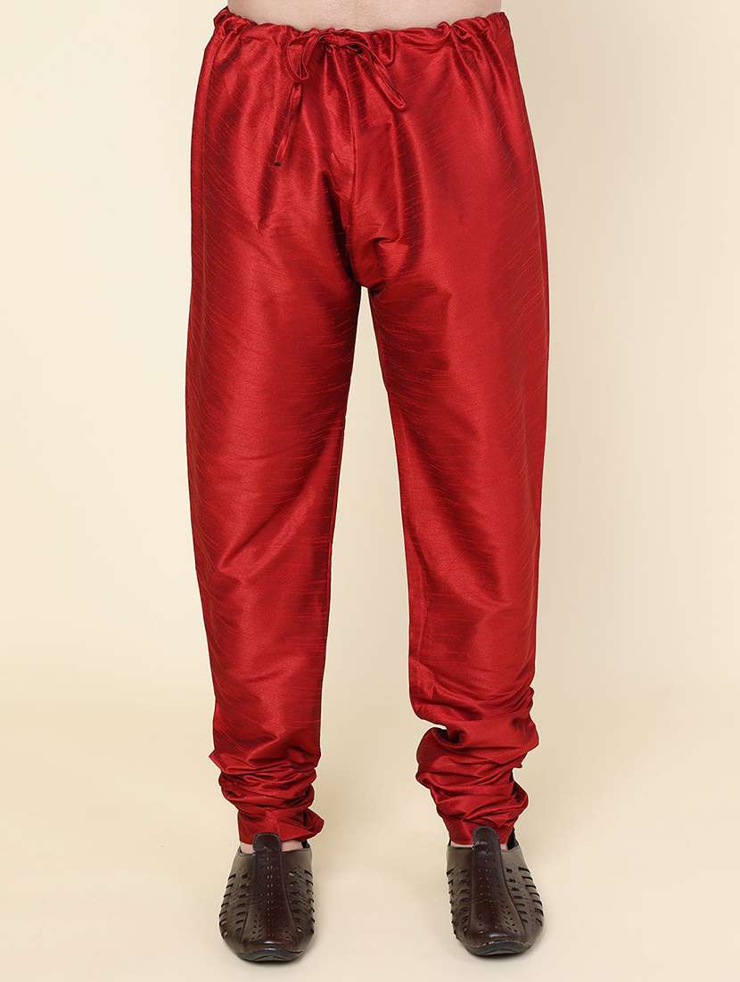 men solid long sleeve kurta churidar ethnic wear set - 22228028 -  Standard Image - 4