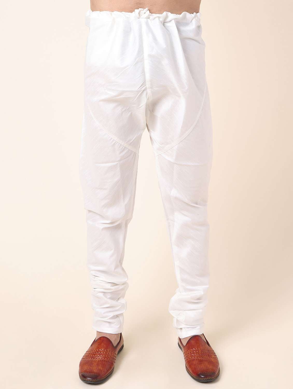 men solid with work long sleeve kurta churidar ethnic wear set - 22228030 -  Standard Image - 4