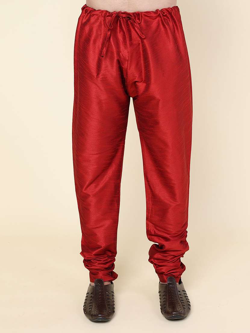 men solid mandarin neck kurta pyjama ethnic wear set - 22228044 -  Standard Image - 4