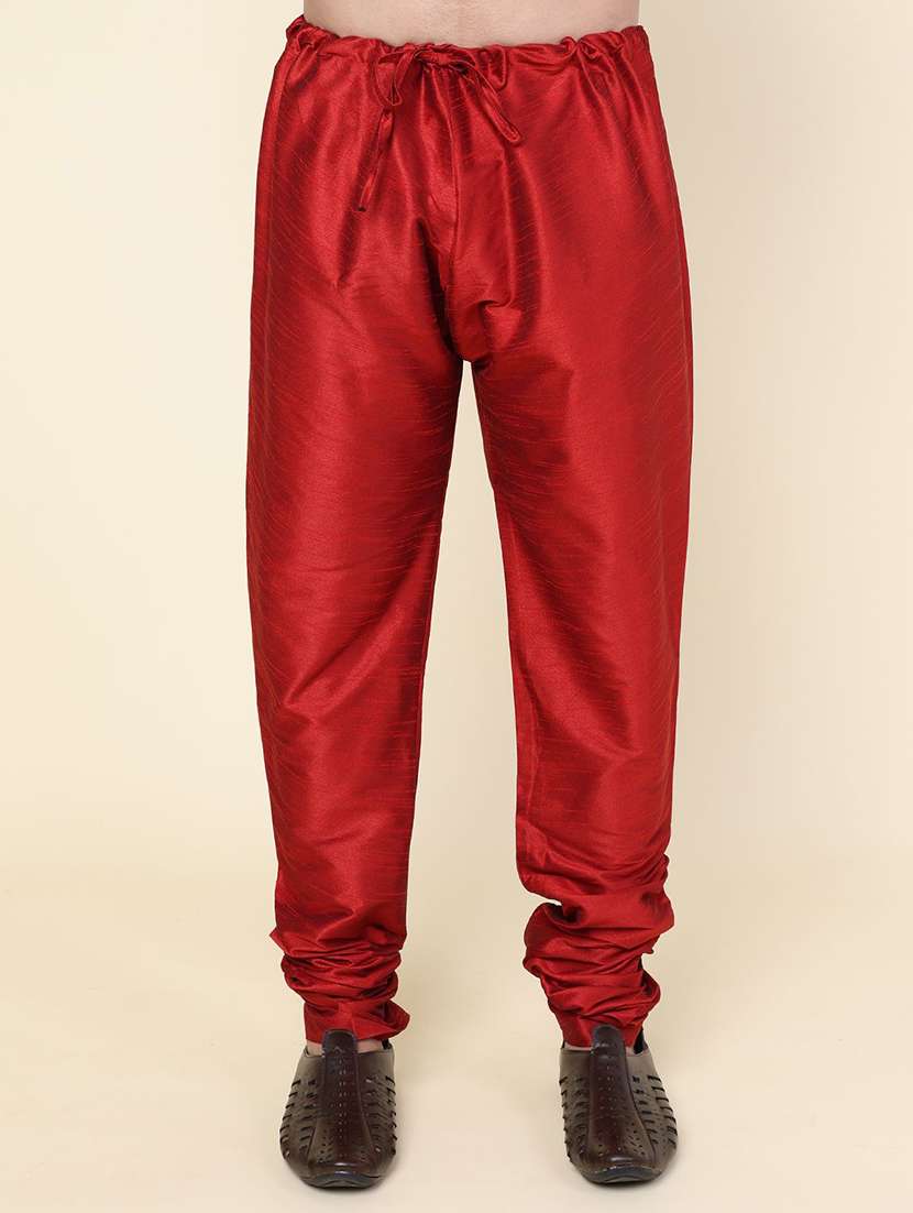 men solid long sleeve kurta churidar ethnic wear set - 22228053 -  Standard Image - 4