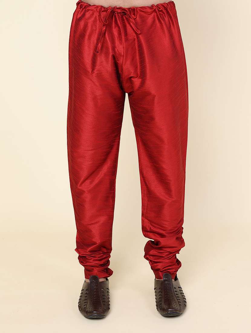 men solid mandarin neck kurta pyjama ethnic wear set - 22228062 -  Standard Image - 4