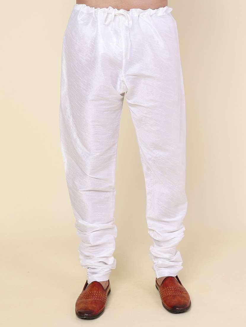 men solid mandarin neck kurta pyjama with jacket ethnic wear set - 22228077 -  Standard Image - 4