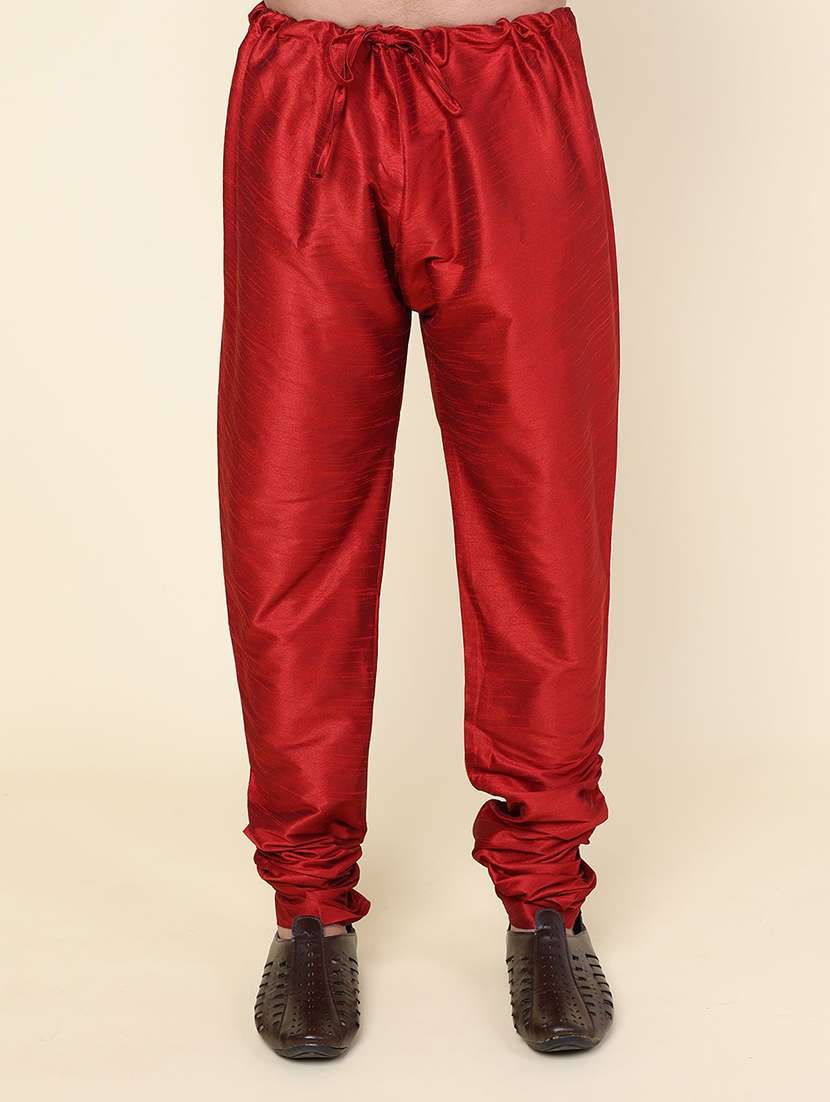 men solid long sleeve kurta churidar ethnic wear set - 22228088 -  Standard Image - 4