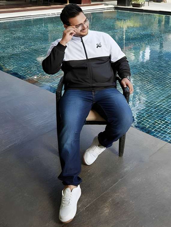 men color block long sleeve insulator bomber jacket - 22228128 -  Standard Image - 1