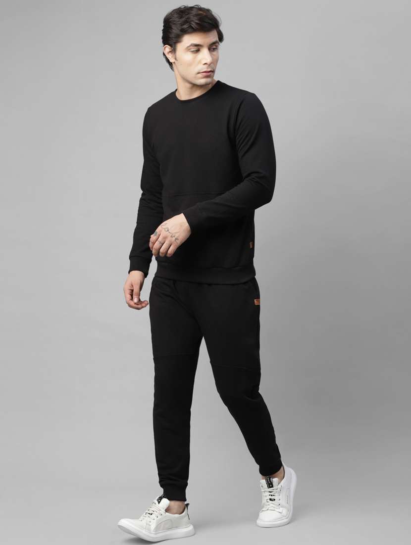 men solid long sleeve full length track suit - 22228208 -  Standard Image - 1